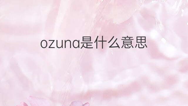 ozuna是什么意思 ozuna的中文翻译、读音、例句