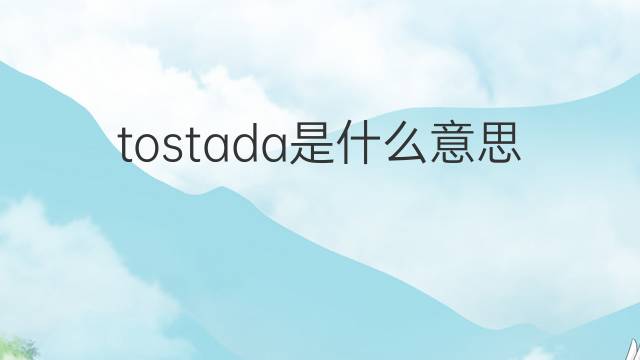 tostada是什么意思 tostada的中文翻译、读音、例句