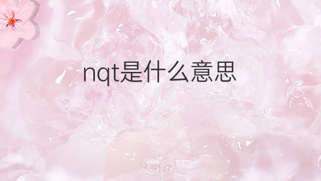 nqt是什么意思 nqt的中文翻译、读音、例句