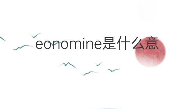 eonomine是什么意思 eonomine的中文翻译、读音、例句