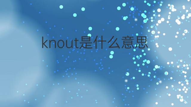 knout是什么意思 knout的中文翻译、读音、例句