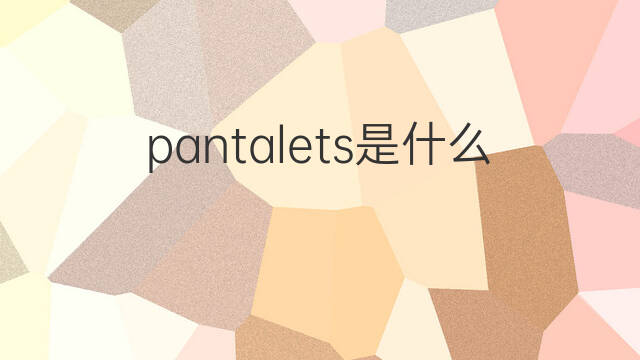 pantalets是什么意思 pantalets的中文翻译、读音、例句