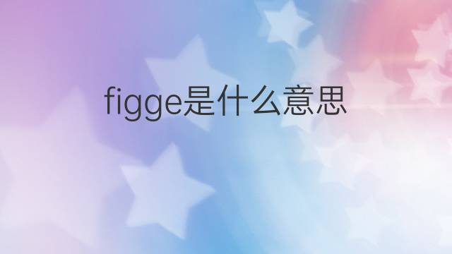 figge是什么意思 英文名figge的翻译、发音、来源