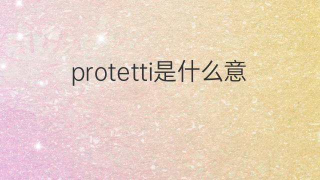 protetti是什么意思 protetti的中文翻译、读音、例句