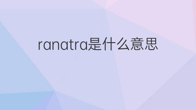 ranatra是什么意思 ranatra的中文翻译、读音、例句