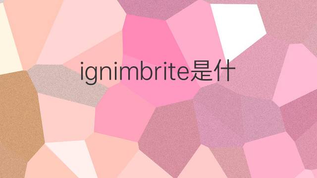 ignimbrite是什么意思 ignimbrite的中文翻译、读音、例句