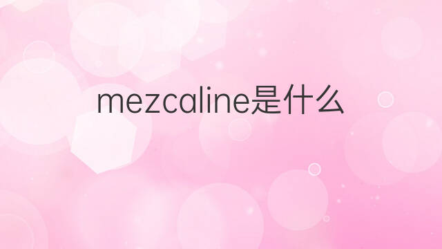 mezcaline是什么意思 mezcaline的中文翻译、读音、例句