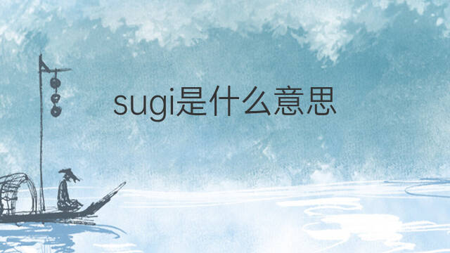 sugi是什么意思 sugi的中文翻译、读音、例句
