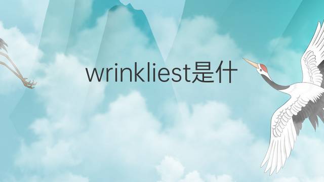 wrinkliest是什么意思 wrinkliest的中文翻译、读音、例句