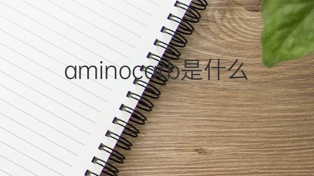 aminocarb是什么意思 aminocarb的中文翻译、读音、例句