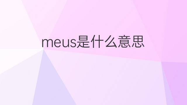 meus是什么意思 meus的中文翻译、读音、例句