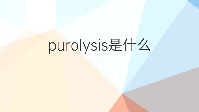 purolysis是什么意思 purolysis的中文翻译、读音、例句