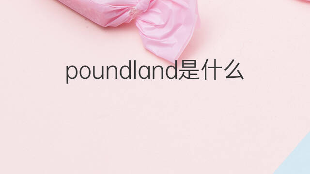 poundland是什么意思 poundland的中文翻译、读音、例句