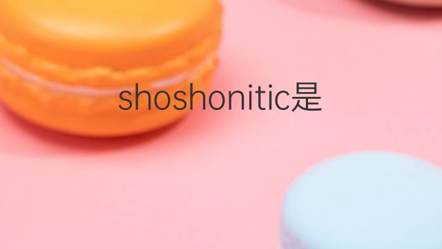 shoshonitic是什么意思 shoshonitic的中文翻译、读音、例句