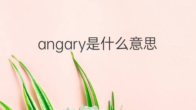 angary是什么意思 angary的中文翻译、读音、例句