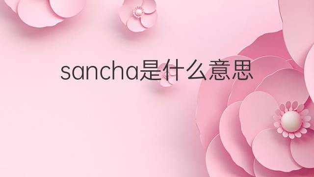 sancha是什么意思 英文名sancha的翻译、发音、来源