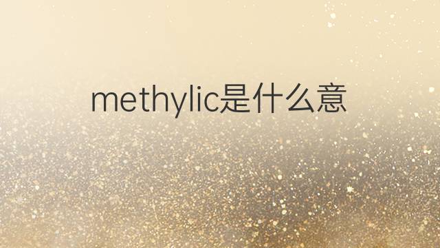 methylic是什么意思 methylic的中文翻译、读音、例句