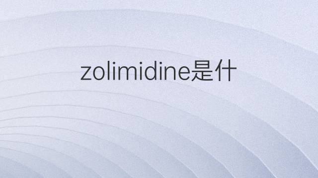 zolimidine是什么意思 zolimidine的翻译、读音、例句、中文解释