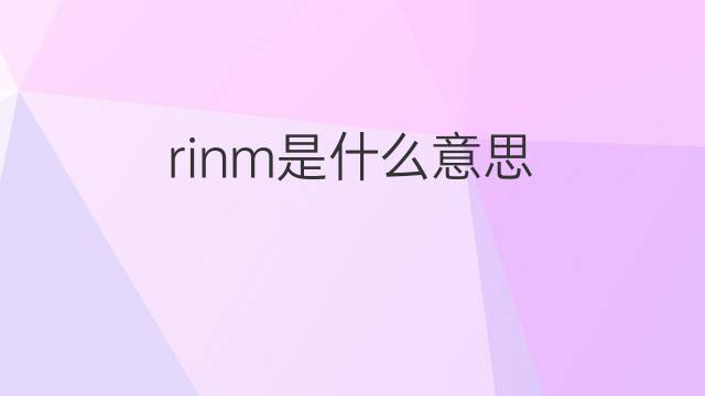 rinm是什么意思 rinm的中文翻译、读音、例句