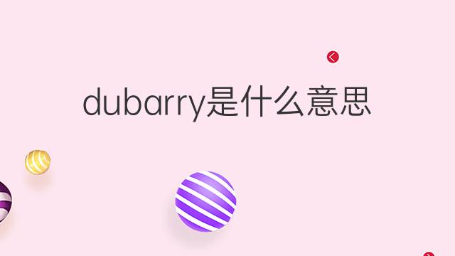 dubarry是什么意思 dubarry的中文翻译、读音、例句