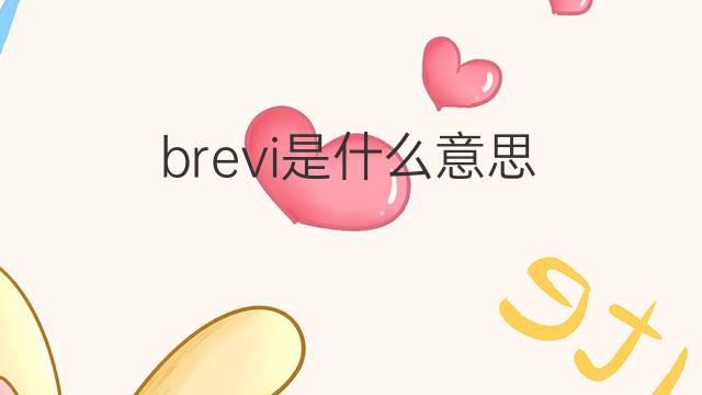 brevi是什么意思 brevi的中文翻译、读音、例句