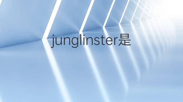 junglinster是什么意思 junglinster的中文翻译、读音、例句