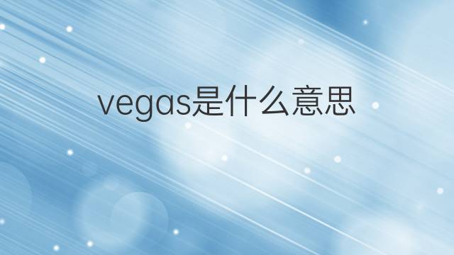 vegas是什么意思 vegas的翻译、读音、例句、中文解释