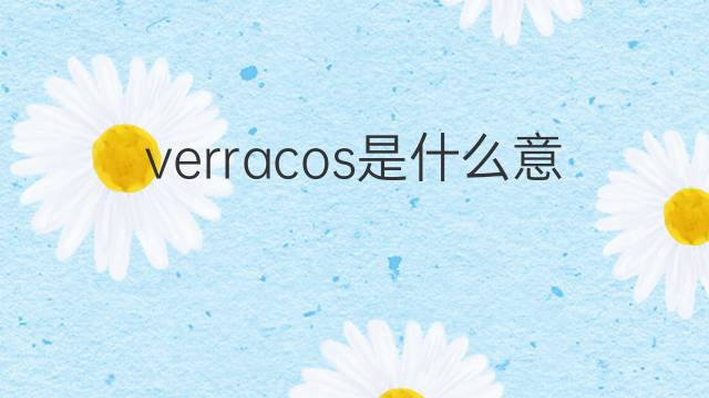 verracos是什么意思 verracos的中文翻译、读音、例句