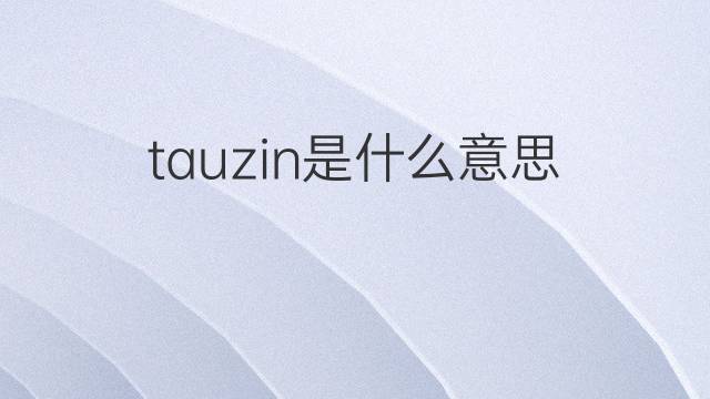tauzin是什么意思 英文名tauzin的翻译、发音、来源