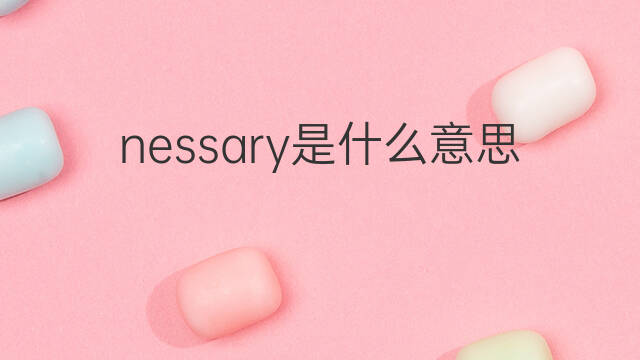 nessary是什么意思 nessary的中文翻译、读音、例句