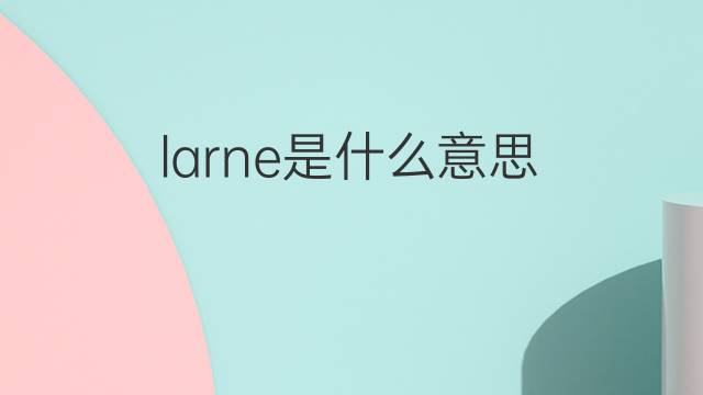 larne是什么意思 larne的中文翻译、读音、例句