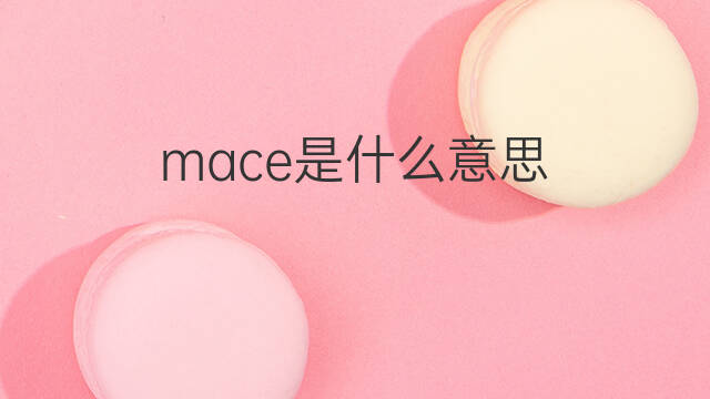 mace是什么意思 mace的中文翻译、读音、例句