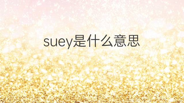 suey是什么意思 suey的翻译、读音、例句、中文解释