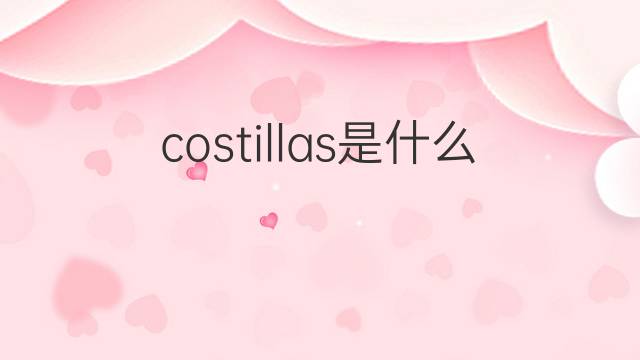 costillas是什么意思 costillas的翻译、读音、例句、中文解释