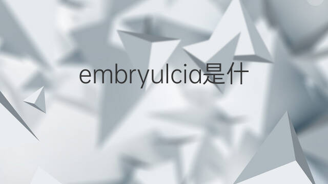 embryulcia是什么意思 embryulcia的翻译、读音、例句、中文解释