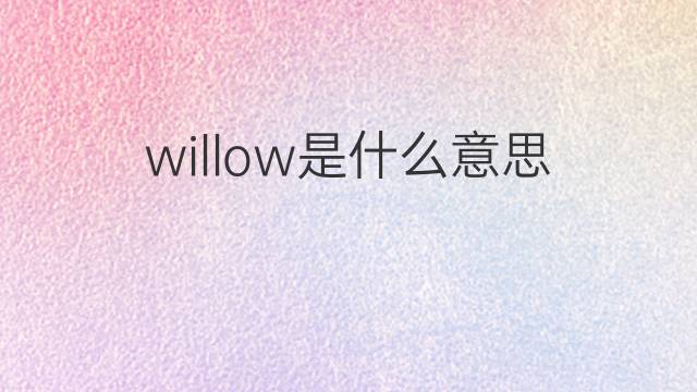 willow是什么意思 willow的翻译、读音、例句、中文解释