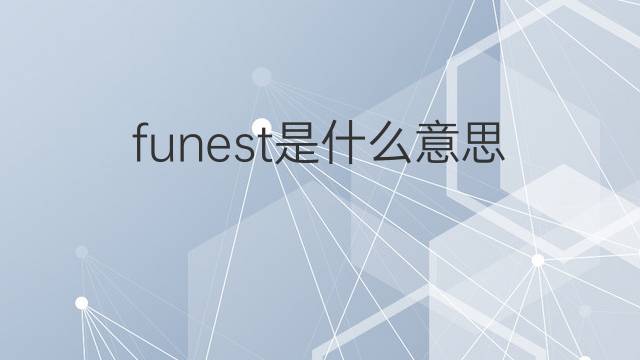 funest是什么意思 funest的翻译、读音、例句、中文解释