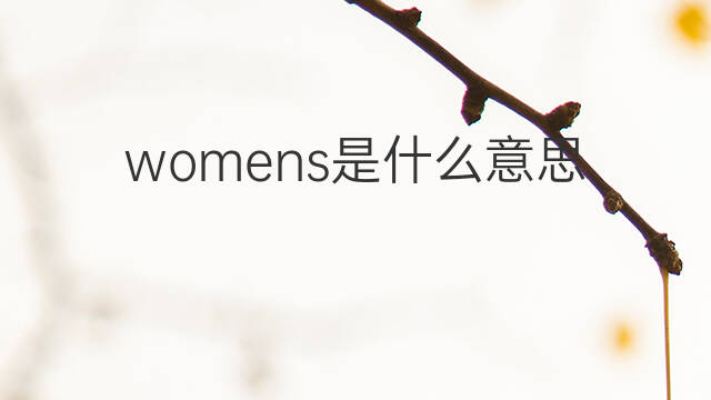 womens是什么意思 womens的翻译、读音、例句、中文解释