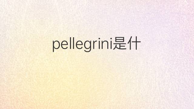 pellegrini是什么意思 pellegrini的翻译、读音、例句、中文解释