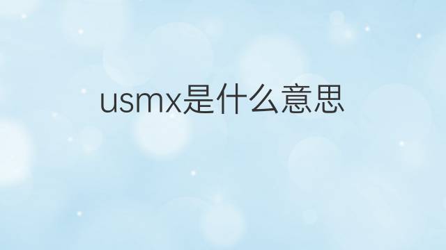 usmx是什么意思 usmx的翻译、读音、例句、中文解释