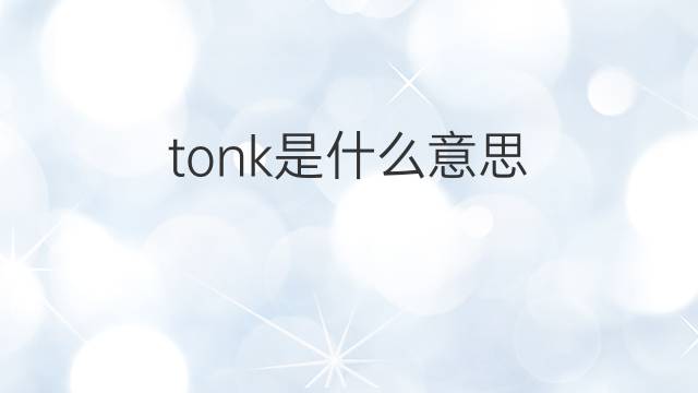 tonk是什么意思 tonk的翻译、读音、例句、中文解释