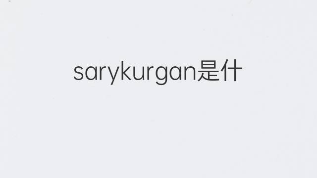 sarykurgan是什么意思 sarykurgan的中文翻译、读音、例句