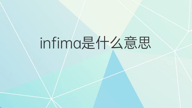 infima是什么意思 infima的中文翻译、读音、例句