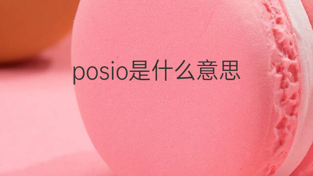 posio是什么意思 posio的中文翻译、读音、例句