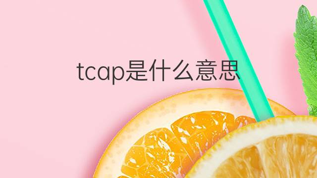 tcap是什么意思 tcap的中文翻译、读音、例句