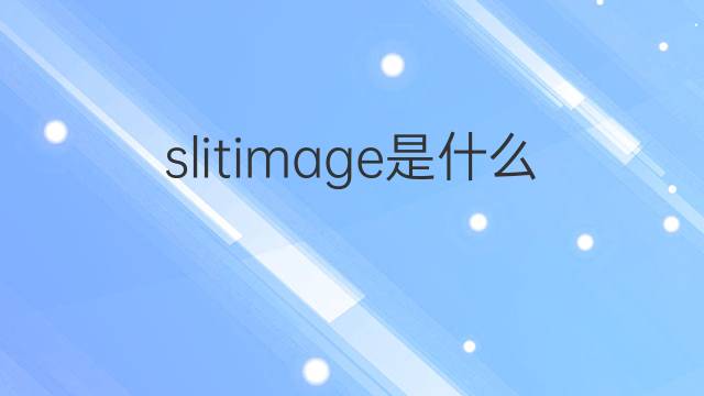 slitimage是什么意思 slitimage的中文翻译、读音、例句