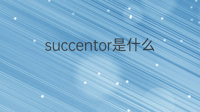 succentor是什么意思 succentor的中文翻译、读音、例句
