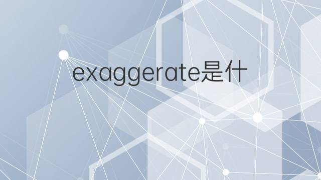exaggerate是什么意思 exaggerate的中文翻译、读音、例句
