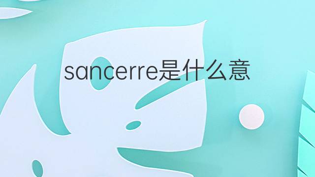 sancerre是什么意思 sancerre的中文翻译、读音、例句