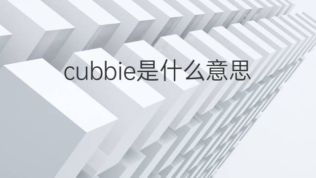 cubbie是什么意思 cubbie的中文翻译、读音、例句